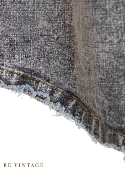 水洗灰調煙燻珠飾綻放牛仔裙（27"）9