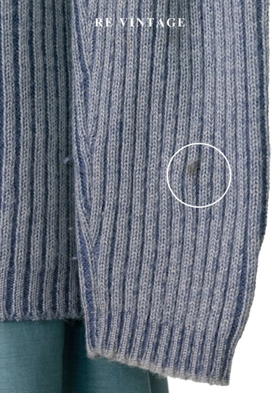 洗舊藍放射立體線條織紋套頭毛衣9