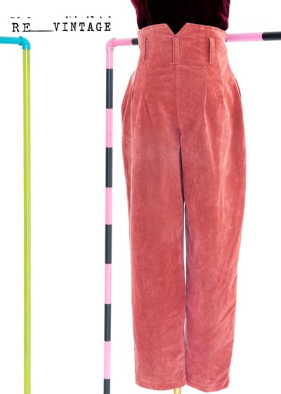 高腰暖桑椹粉哈倫褲（水蜜桃手感）4