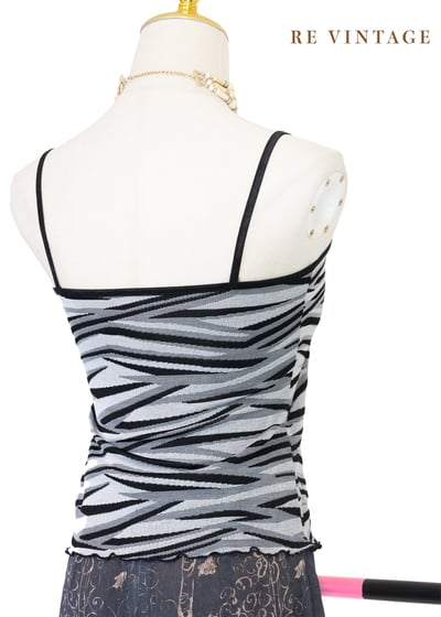 黑白相間辣感小斑馬細肩帶背心8