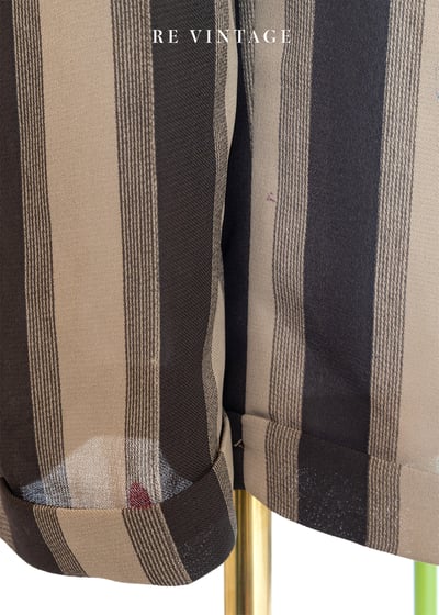 雙棕色線條連身褲16