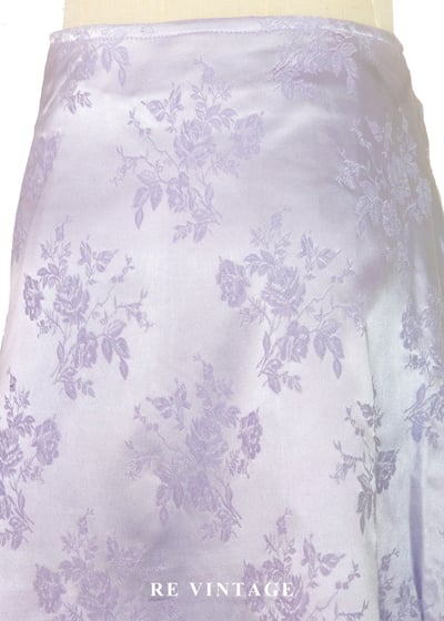 套裝短裙 - 淡雅夢幻冰紫色花卉圖騰短裙 (26")8