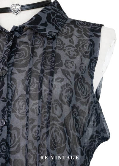 黑灰系玫瑰少女透膚背心5