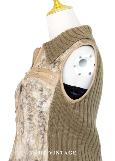 大地岩石毛絨針織背心8