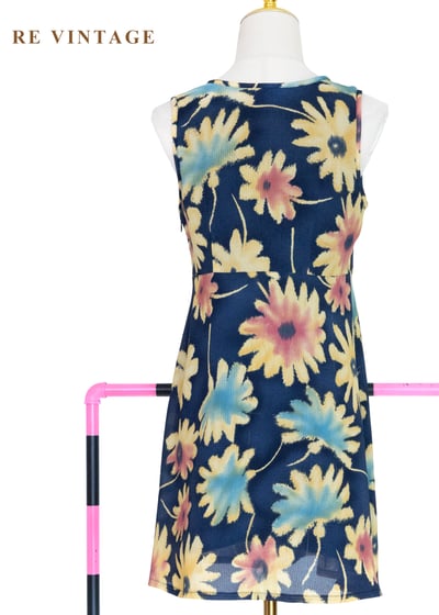 仲夏夜的向日葵 - 摩登大花印花洋裝10