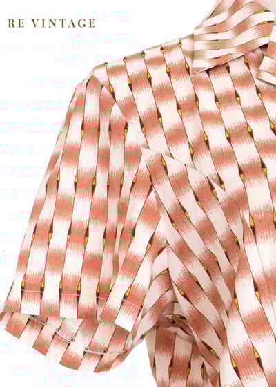 粉橘色視覺迷宮短袖襯衫4