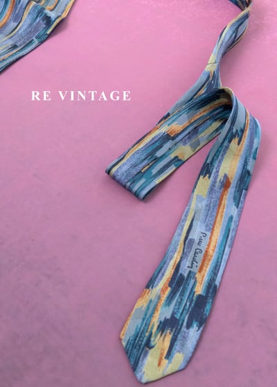 藝術家筆觸畫布領帶5