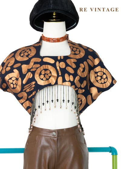 爵士年代的金色雨絲造型上衣1