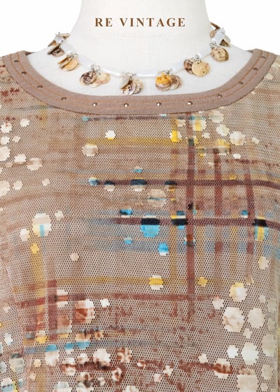 彩漆霧光格紋背心8