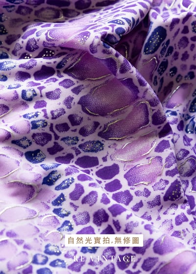 火辣の紫色系蛇皮紋路繞頸長洋裝15