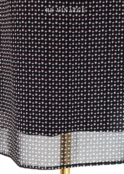 迷你小花瓣黑色中長裙7