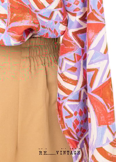 亮亮鑽石小釦奶茶色及膝短褲（26.5"）4