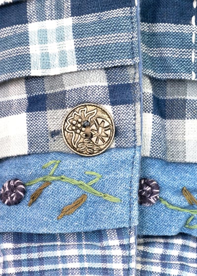 『歐洲寶物』格紋千層派牛仔背心5