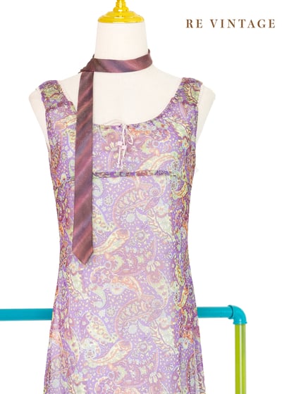 Smoky Grape 滿版印花網紗洋裝3