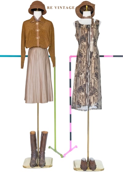 玫瑰金釦焦糖餅乾色襯衫2