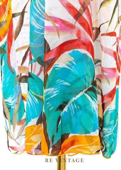 熱帶螢光夢境叢林透膚繞頸洋裝5