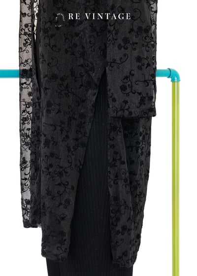 韓國製 - Dark Night 小花魔女長版襯衫罩衫6