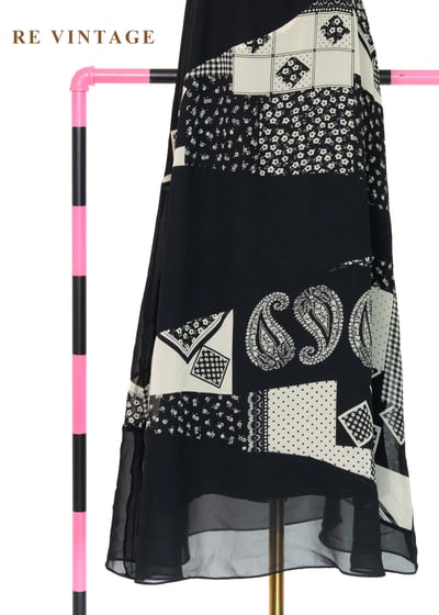 異時空拼接反骨黑色長洋裝4