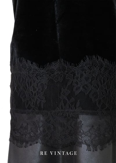 質感單品 - 黑絨蕾絲細肩帶背心4
