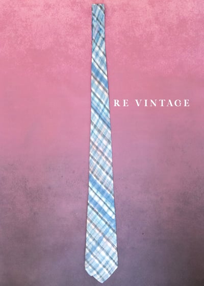 微醺天空藍菱格紋領帶5