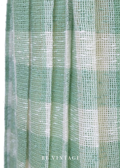 野餐好心情米黃綠格紋美裙（26"）6