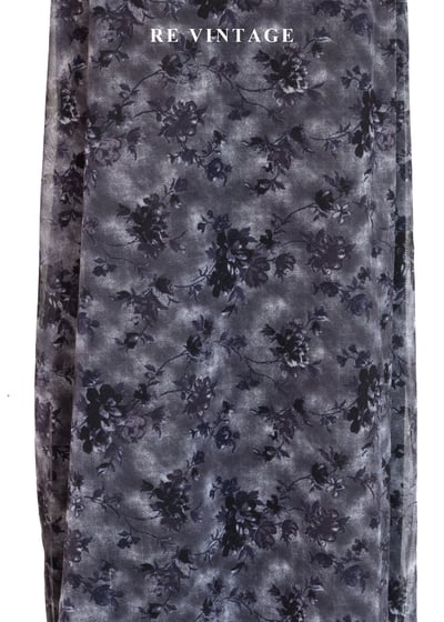 霧藍花朵網紗長裙（25-30"）4