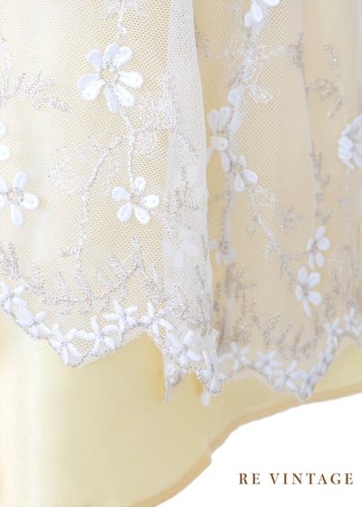 法式金光花語刺繡透膚洋裝5