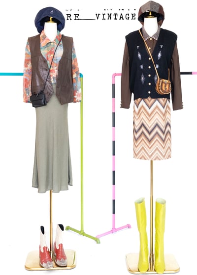 馬賽克の漸層波紋中長裙2