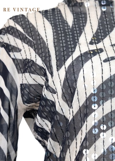 閃亮斑馬網紗上衣8