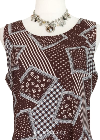 可可方盒 - 幾何拼貼雪紡長洋裝3