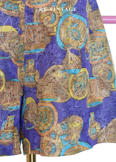 飽滿電光紫時空硬幣高腰短褲（25"）4