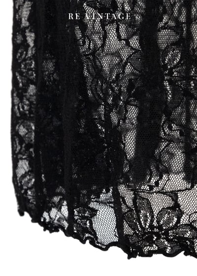 Black witch 黑玫瑰蕾絲透膚細肩帶洋裝12