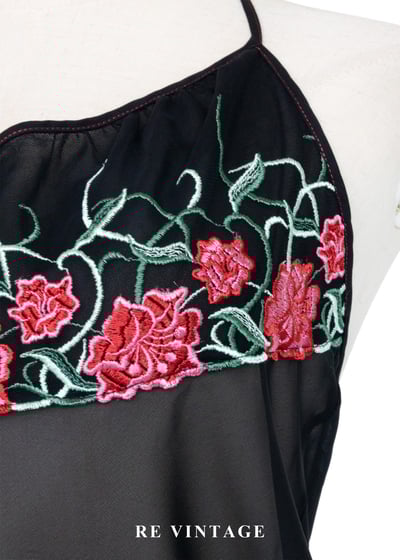 紅花黑紗東方韻味繞頸背心6