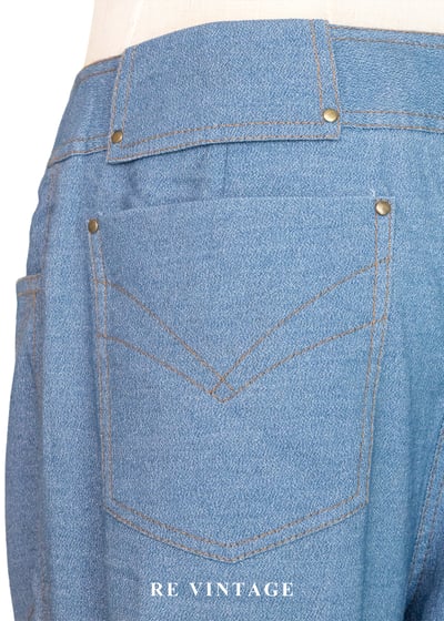 香港製 - 裁縫師的草稿幾何車線單寧長褲（28"）13