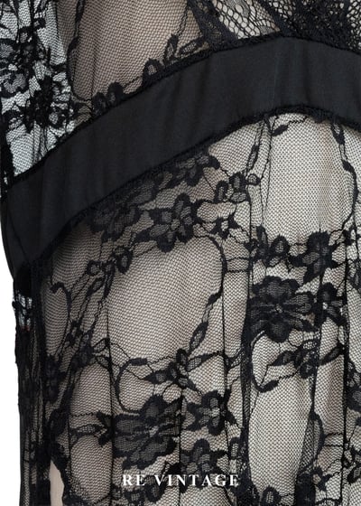 酷辣黑蕾絲透膚長版洋裝/罩衫8