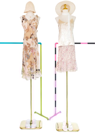 香檳色絨布與雪紡交織細肩帶背心2