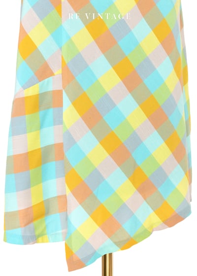 香港製 - 甜蜜方塊糖不規則下擺美裙（26"）4