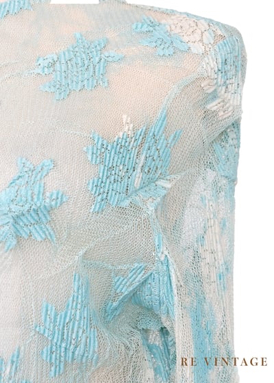 微光地中海顯白有氣質的網紗上衣4