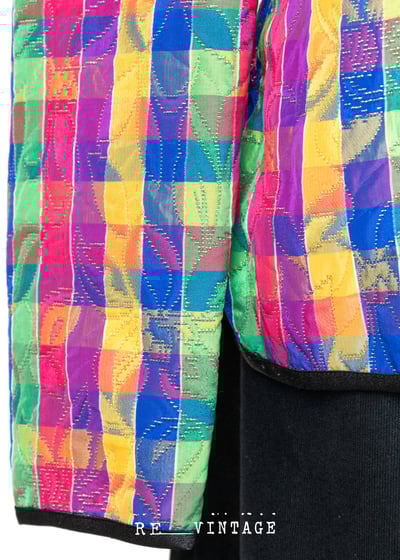 彩虹小格紋旗袍式上衣4