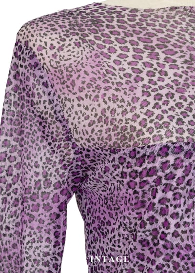 紫夜獵蹤豹紋透膚網紗上衣5