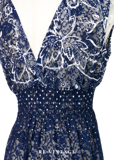 夜空繁星花藤交織蕾絲長洋裝15