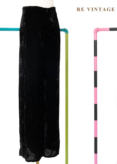 質感單品 - 奢華高雅的雙布料高腰寬褲（27"）8