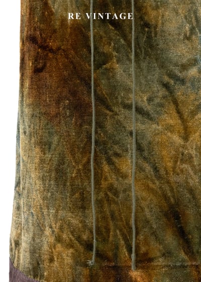 溫暖迷幻金黃綠絨布細肩帶洋裝10