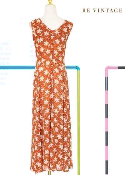 Orange juice 白色小花長洋裝8