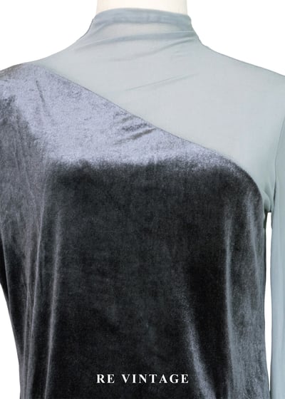 華麗雙拼接絨布上衣3