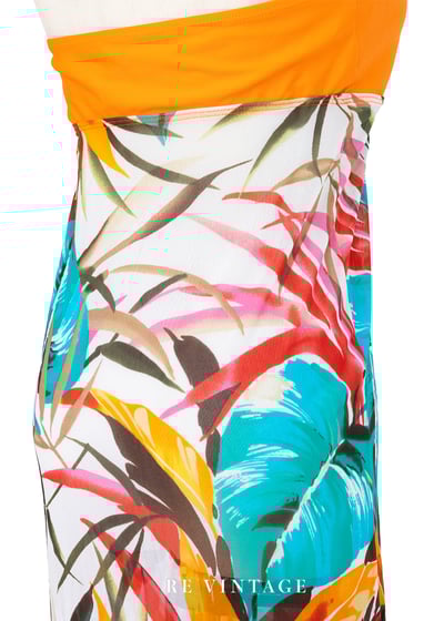 熱帶螢光夢境叢林透膚繞頸洋裝10
