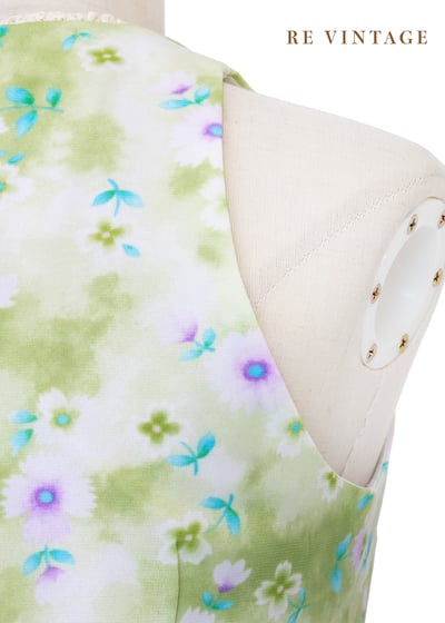 Dreamy Path 清新柔光綠削肩洋裝12