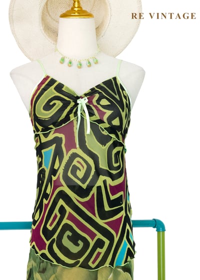 青竹絲迷宮圖騰細肩帶背心1