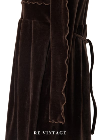 午夜可可 - 法式波紋絨布長洋裝11