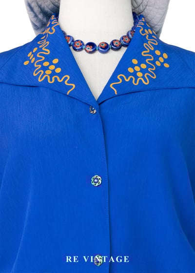 寶藍跳動火花襯衫3